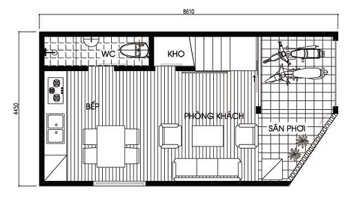 Trang trí đồ vật hóa giải "đại kị" đất khuyết góc