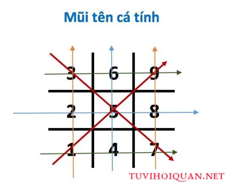 Ý nghĩa các mũi tên trong biểu đồ ngày sinh của Thần số học