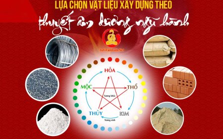 Sử dụng vật liệu với Ngũ hành tương ứng để hỗ trợ thúc đầy tài lộc và hạnh phúc