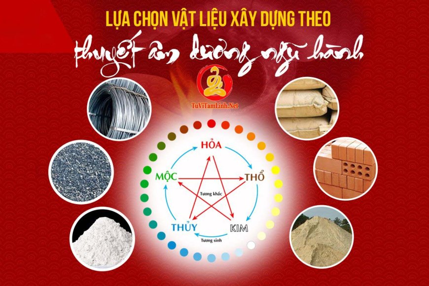 Sử dụng vật liệu với Ngũ hành tương ứng để hỗ trợ thúc đầy tài lộc và hạnh phúc